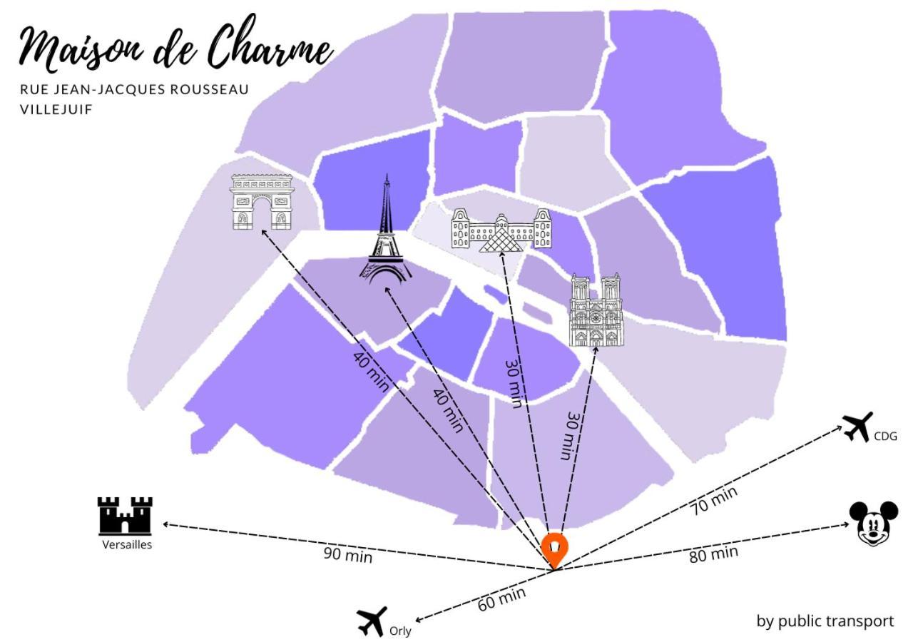 Maison De Charme - Parking Gratuit Pres De Paris & Metro Villejuif Buitenkant foto